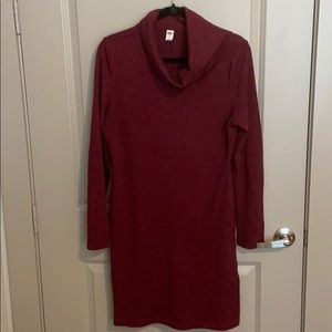 Red sweater dress